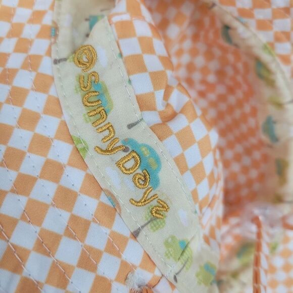 Sunny Dayz Reversible Bucket Hat 12-24mo Girls Boys Unisex Yellow Orange - Picture 6 of 8